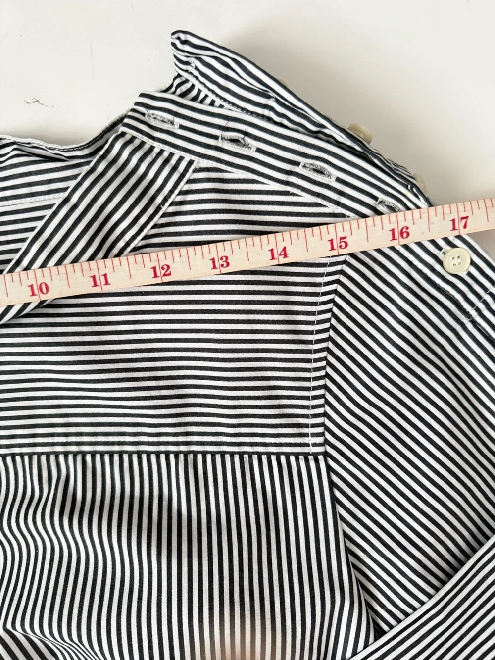J.Crew Funnelneck Shirt Black White Stripe Size 8